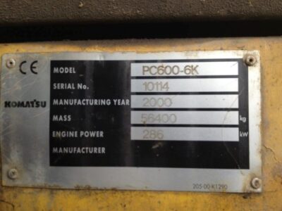 KOMATSU PC600-6K (PARTS / DEMOLITION)