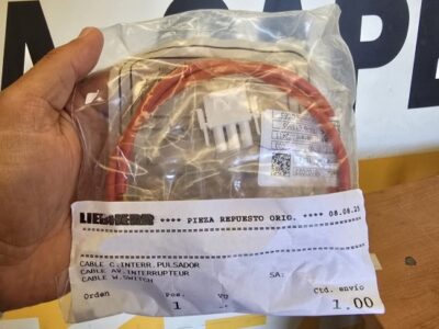 LIEBHERR (KIT DE RÉPARATION DE JOYSTICK ET CÂBLE DE L'INTERRUPTEUR À BOUTON-POUSSOIR) LIEBHERR (KIT DE RÉPARATION DE JOYSTICK ET CÂBLE DE L'INTERRUPTEUR À BOUTON-POUSSOIR)